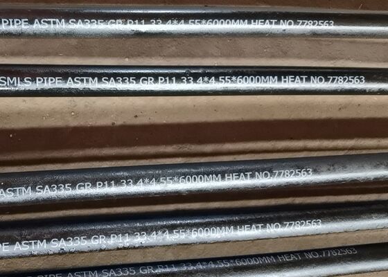 Calidad Tubo de acero de aleación ASTM A335 P11 sin costura resistente al deslizamiento para plantas de energía fábrica