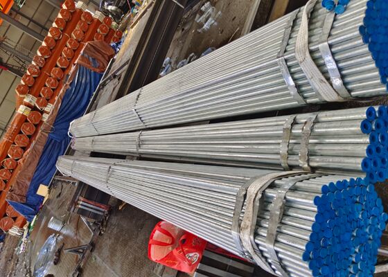 Buon prezzo ASTM A53 Tubo di acciaio galvanizzato rivestito di zinco immerso a caldo con estremità a beve per la distribuzione dell'acqua resistente alla corrosione in linea