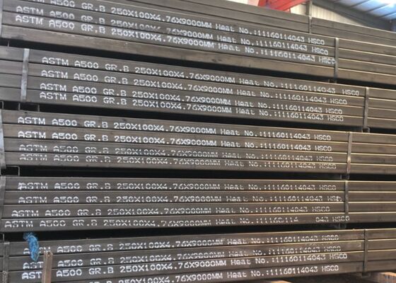 Bom preço Secção oculta de tubos de aço quadrados ASTM A500 on-line